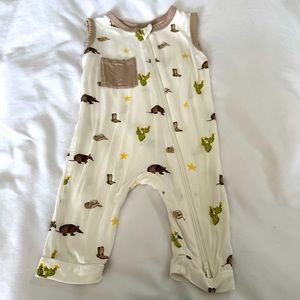 Kyte western sleeveless zippered romper